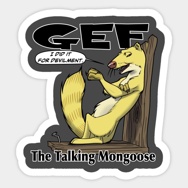 Gef The Talking Mongoose Sticker by robotsinlove